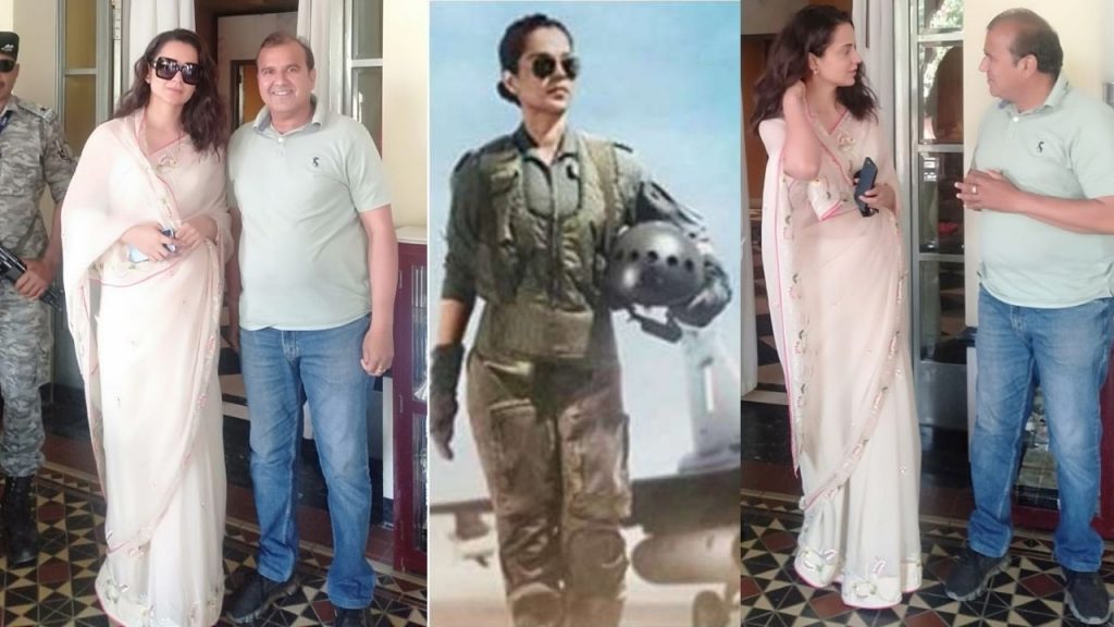 Actress Kangana Ranaut , Kangana Ranawat, Kangana Ranaut in Bikaner, Kangana Ranaut ,Bollywood, Actress, Tejas, film Tejas, Tejas Kangana Ranaut, Tejas shooting, RSVP Production House, Manikarnika The Queen Of Jhansi , Parihara air strip, Indian Airforce Officer, URI the Surgical Strike, Vindo Bhojak, Kangana Parihara shoot,