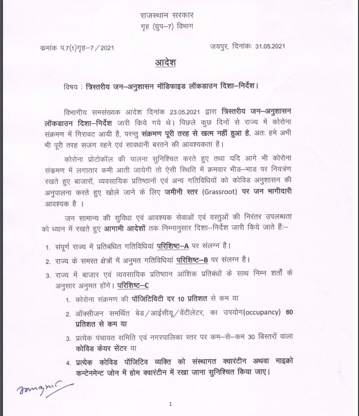Rajasthan Unlock guideline, Lockdown, ashok Gehlot, guidelines for Covid-19, Rajasthan news,Lockdown in Rajasthan ,