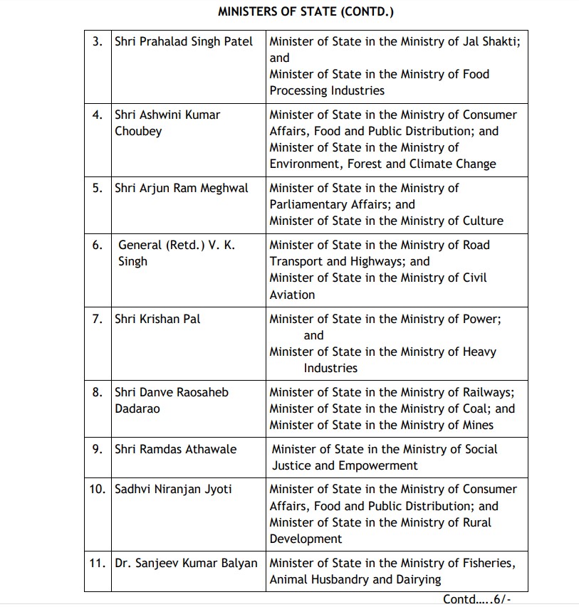 Modi Cabinet Expansion, Narendra Modi, PM Modi, Full list of ministers in Narendra Modi’s government,