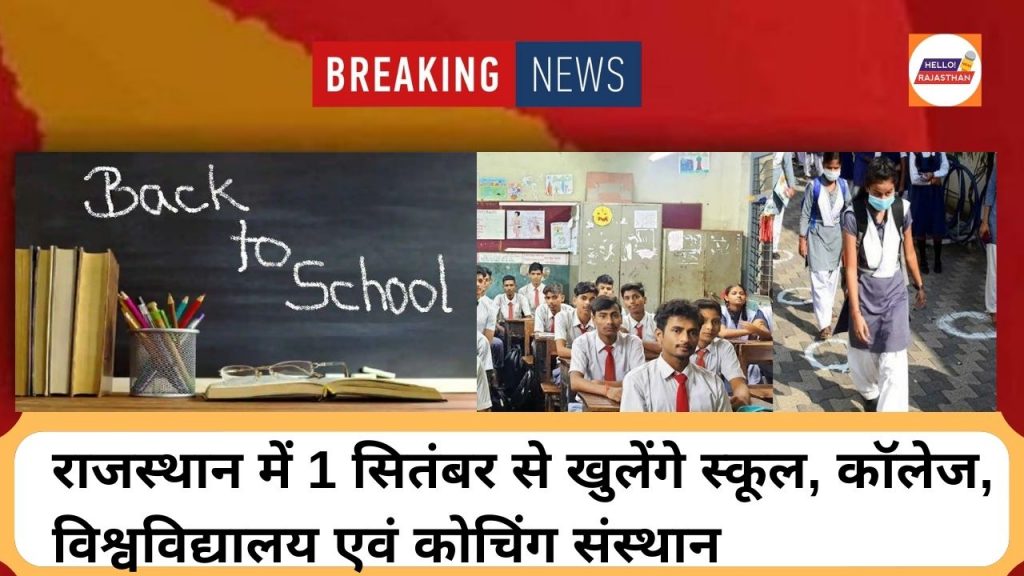 School Reopen , School Reopen In Rajasthan , Rajasthan school , Rajasthan school reopening , Rajasthan News , Rajasthan Hindi News, Rajasthan Government , School Reopen News, School Reopen update, School Reopen guideline,