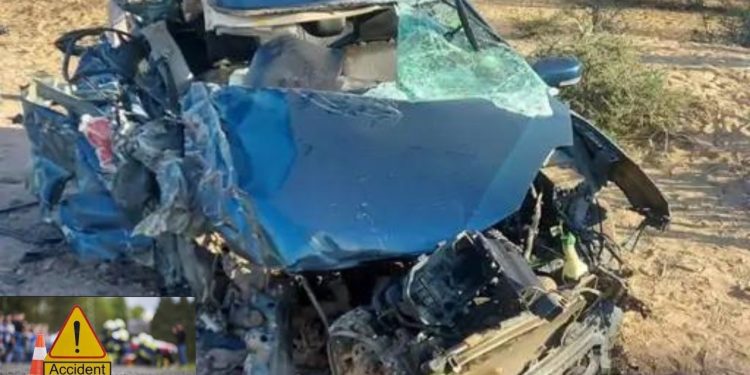 Accident, Bikaner-Jaipur National Highway, Road Accident, Couple killed, Car and Bus accident, Seruna, Car and Bus accident in Seruna, Accident in Bikaner, Accident News,