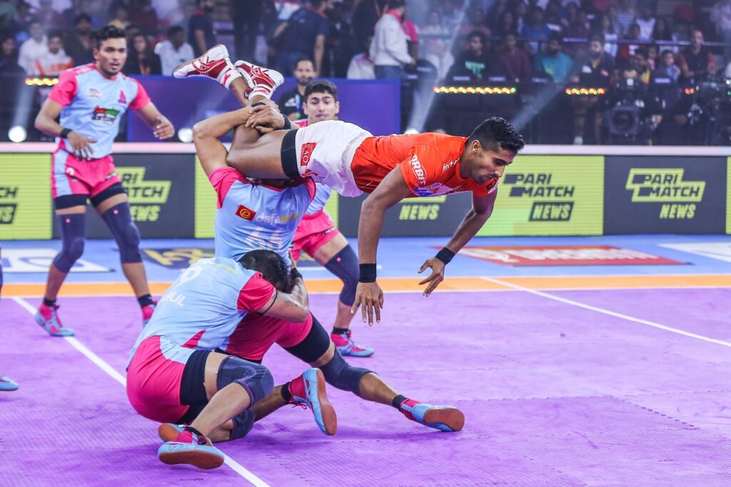 Jaipur Pink Panthers , Jaipur Pink Panthers jersey, Gujarat Giants, Pro Kabaddi 9 , Jaipur Pink Panthers beat Gujarat Giants , Gujarat Giants , Rahul Chaudhari,