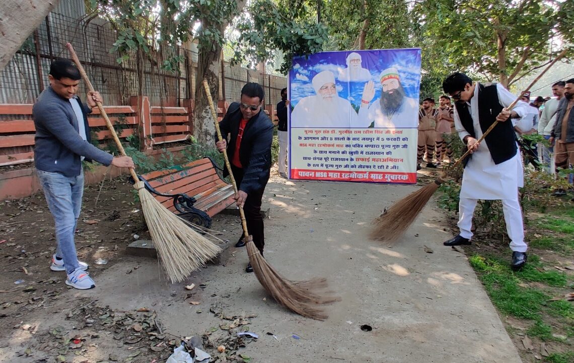 Dera Sacha Sauda , Clean campaign, Rajasthan, volunteers, Statue circle Jaipur, Somya Gurjar Mayor, Jaipur Mayor,