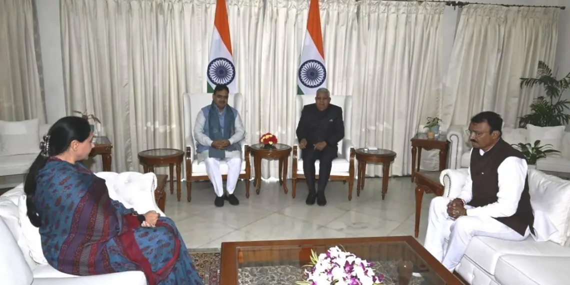 Bhajan Lal Sharma Meets President Murmu, defence minister, Bhajan Lal Sharma, Diya Kumari, 