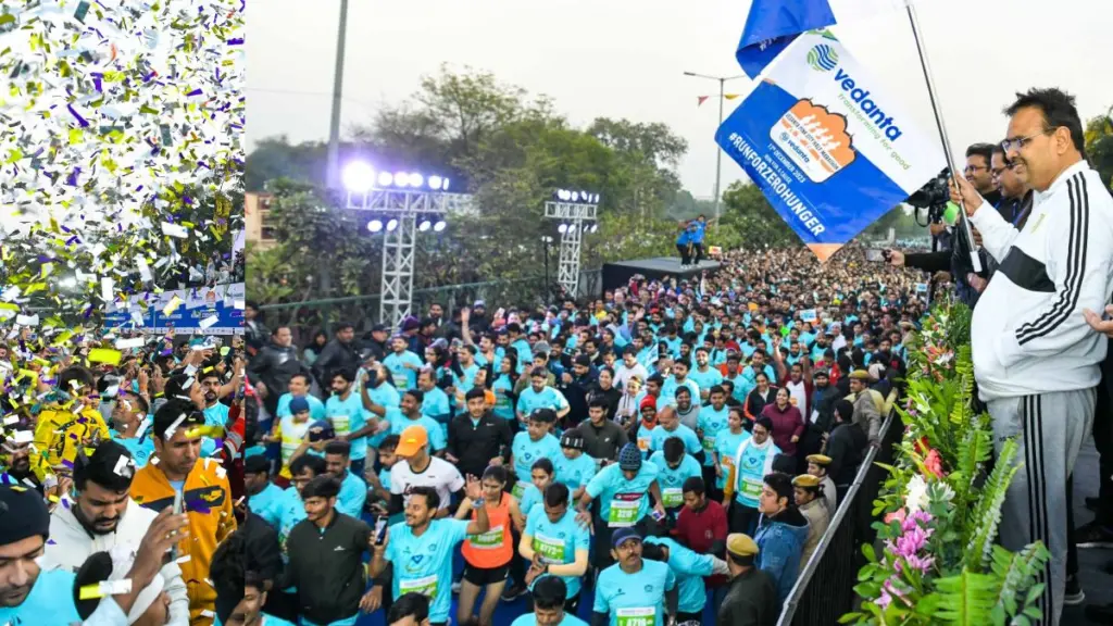 Marathon, Run for Zero Hunger, Chief Minister, Vedanta Pinkcity Half Marathon, Pinkcity Half Marathon, Chief Minister Bhajan Lal Sharma, Vedanta, Vedanta Jaipur,