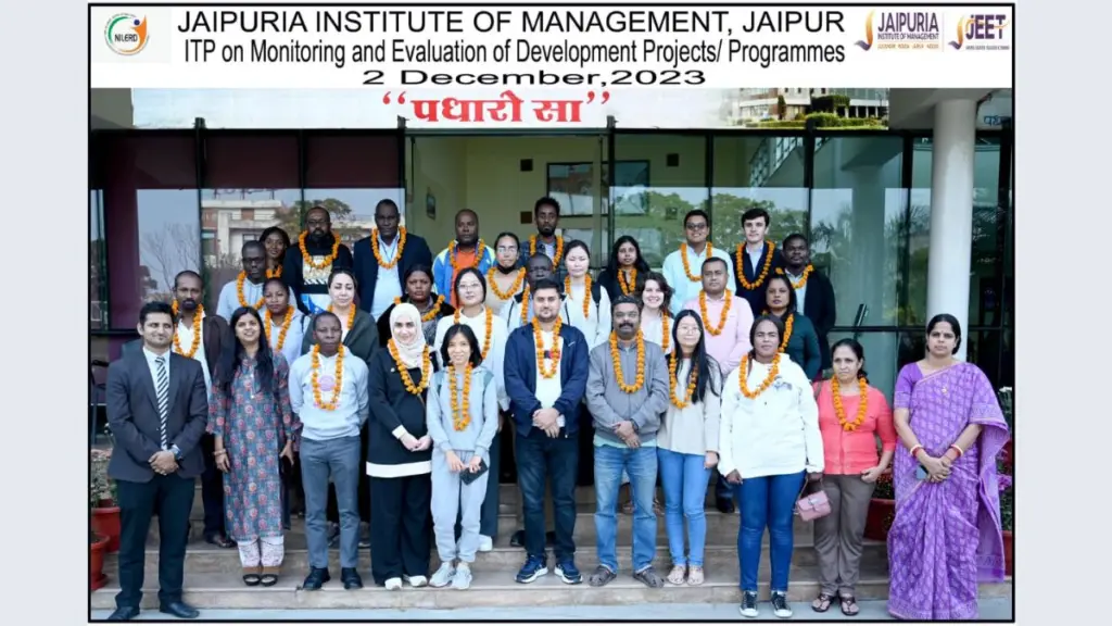 International Training Program, International Training, Monitoring, Evaluation, Development Projects, Jaipuria Institute of Management, MBA, BBA,
