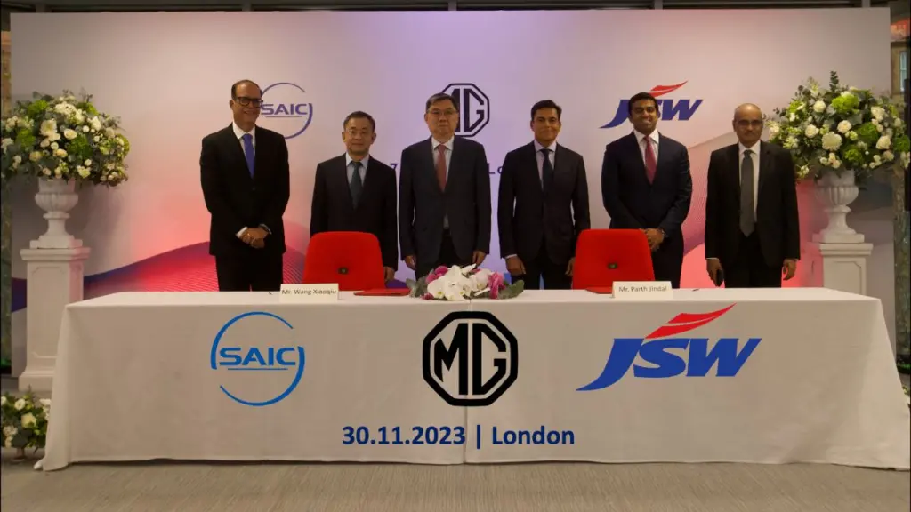 SAIC Motor, JSW Group , green mobility , Wang Xiaoqiu, President of SAIC Motor, MG Motor India, Parth Jindal,