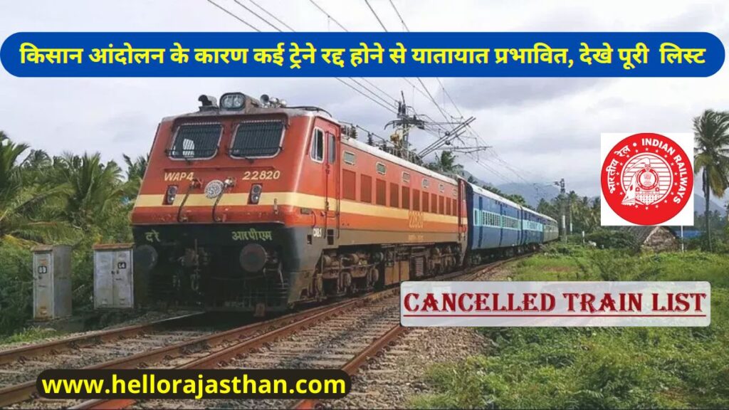 Indian Railway , Farmers Protest in Ambala, Today Cancel Train List, Farmers Protest, Farmers, Protest,