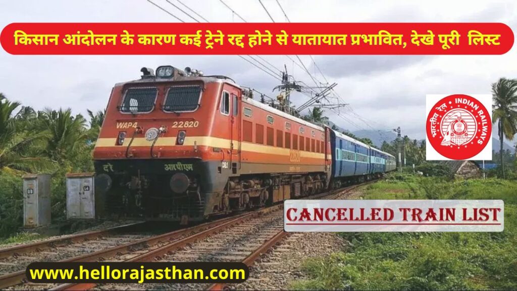 Indian Railway , Farmers Protest, Today Cancel Train List,