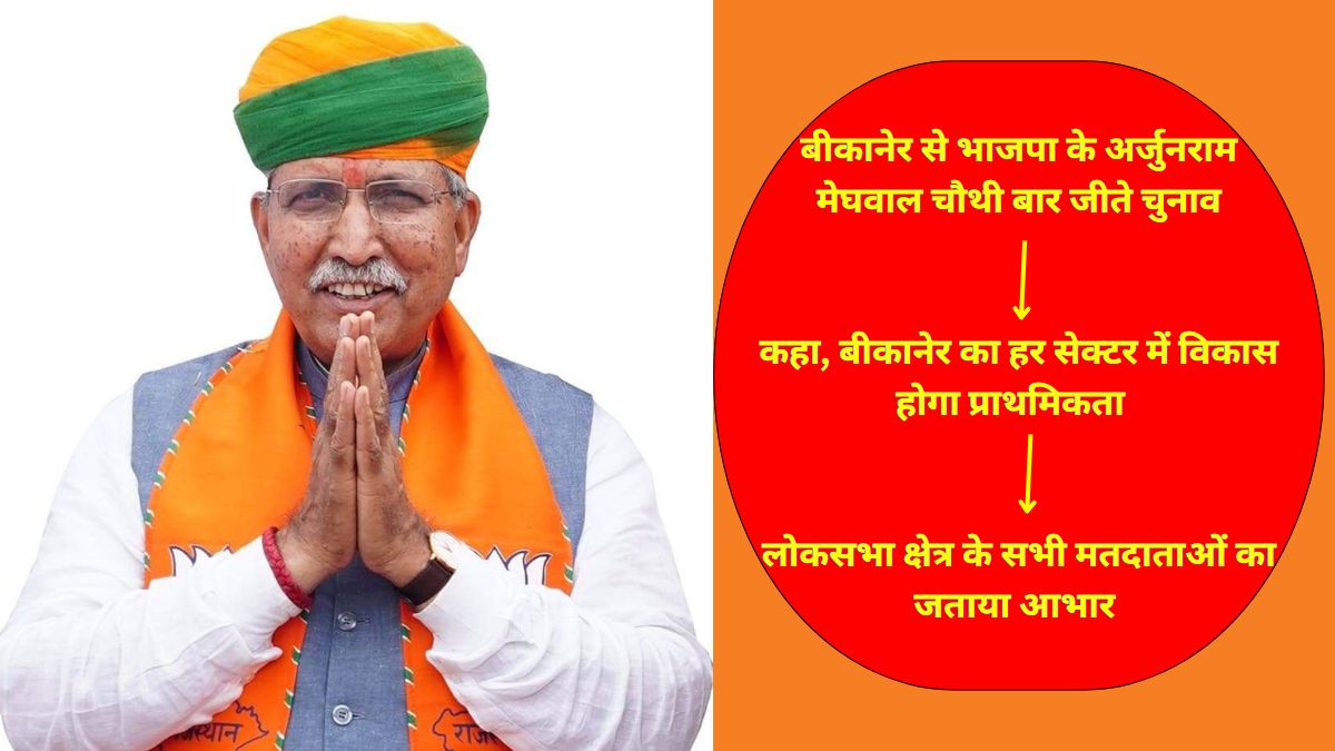 BJP Candidate Arjun Ram Meghwal, Arjun Ram Meghwal, Lok Sabha Election Results 2024 , Lok Sabha Election