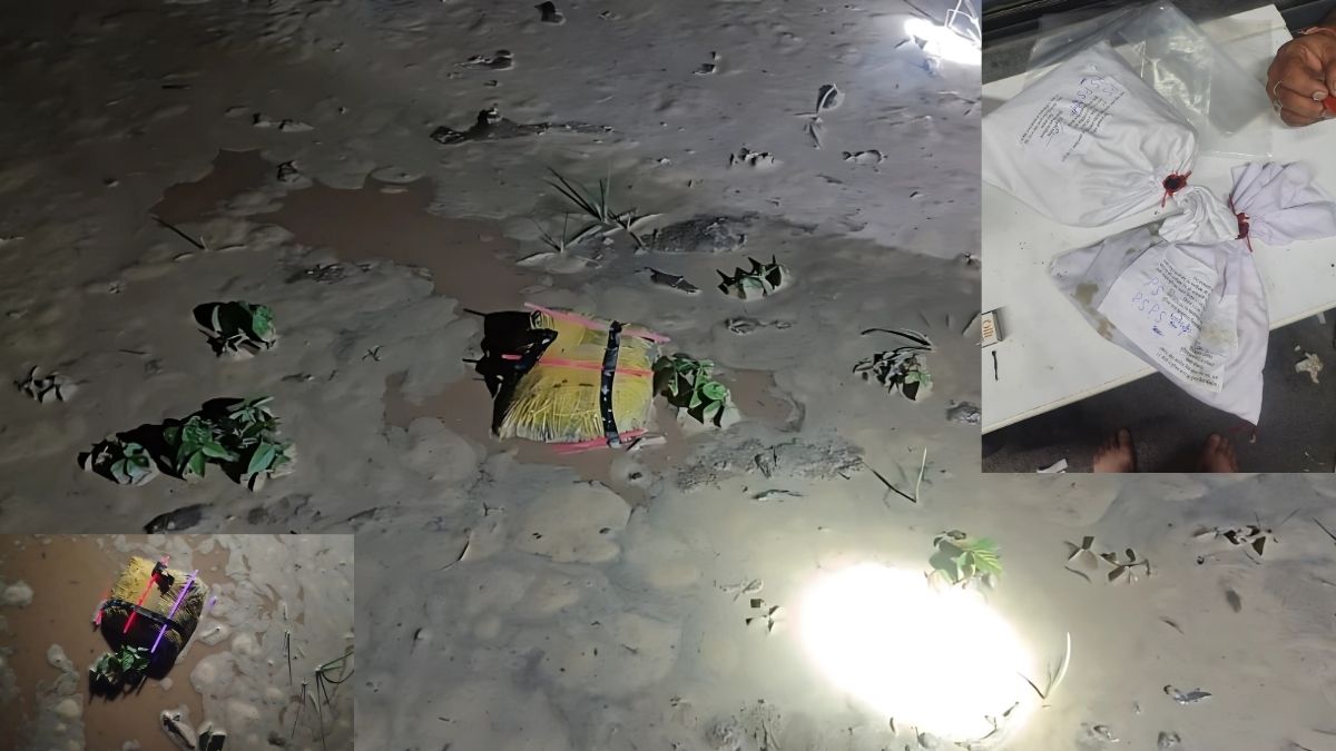 BSF, KHAJUWALA Police, BSF SEIZED HEROIN WORTH CRORES, HEROIN FROM INDIA PAKISTAN BORDER, भारत पाक सीमा पर हेरोइन जब्त, SMUGGLING AT INDO PAK BORDER, BSF SEIZED HEROIN WORTH CRORES FROM INDIA PAKISTAN BORDER AREA OF BIKANER, Khajuwala Bikaner,