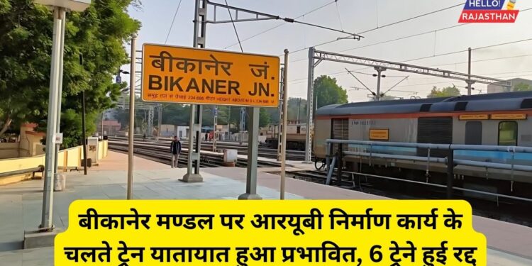 Bikaner Division,Indian railway, Today Cancelled Train List, Train Information,