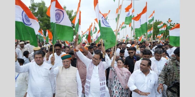 Tiranga Yatra, Tiranga Yatra 2025, Tiranga Yatra Bikaner, Tiranga Yatra Rajasthan, CM Bhajan Lal Sharma